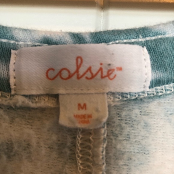 🌈 6/$60, Colsie, Tie Dye Onesie, Blue/White, Medium - Picture 5 of 7